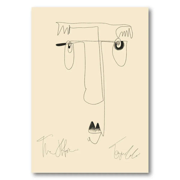 Abstract Minimalist Face Art Print