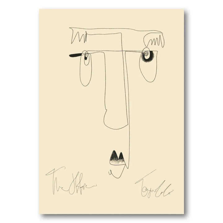 Abstract Minimalist Face Art Print