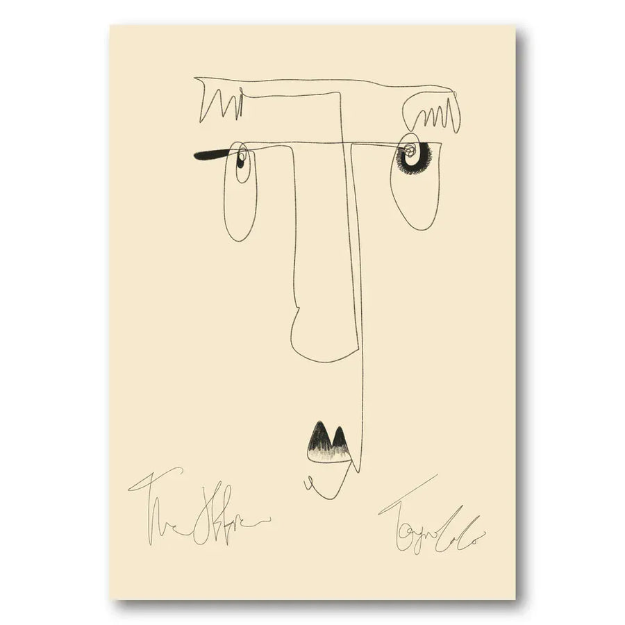 Abstract Minimalist Face Art Print