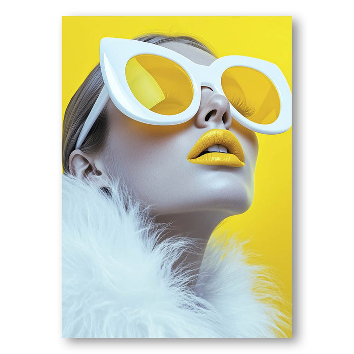 The Yellow Model - pop art Art Print