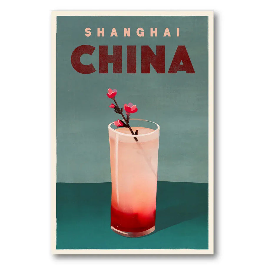 Shanghai Blossom Cocktail Art Print