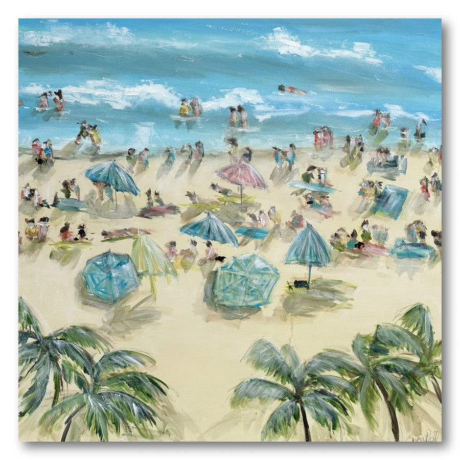 Tropical Beach Scene Art Print