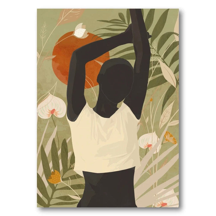 Verdant Elegance Silhouette Art Print