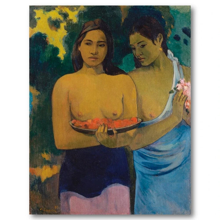 Two Tahitian Women by Gauguin Art Print