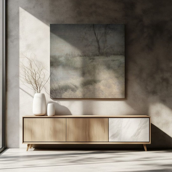 Little Foggy Pond Mounted Canvas