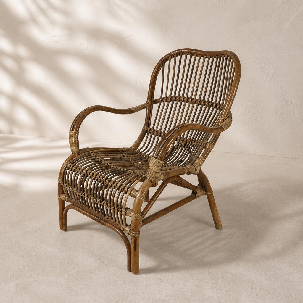 Rattan Veranda Chair, studio view