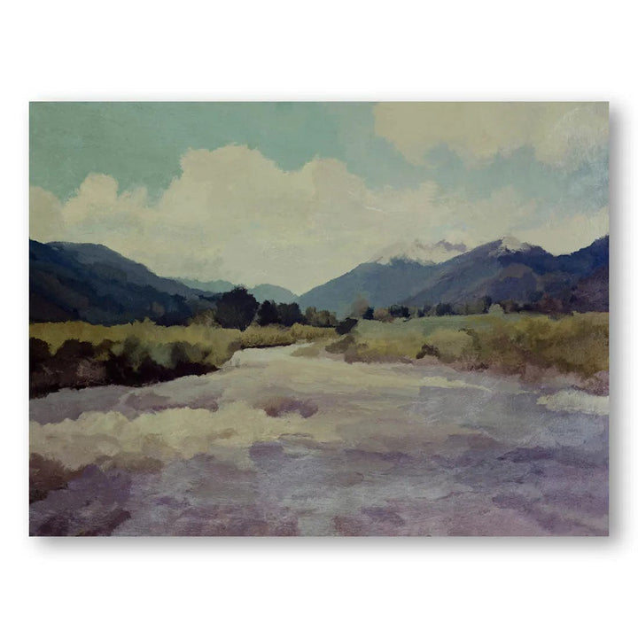 Valley River Abstract Landscape Art Print