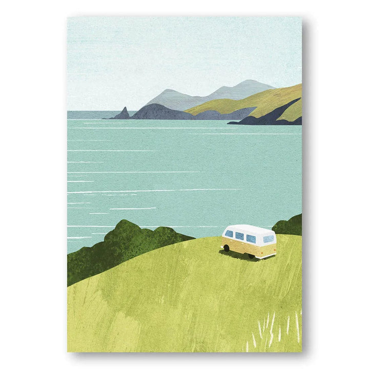 Coastal Van Adventure Art Print