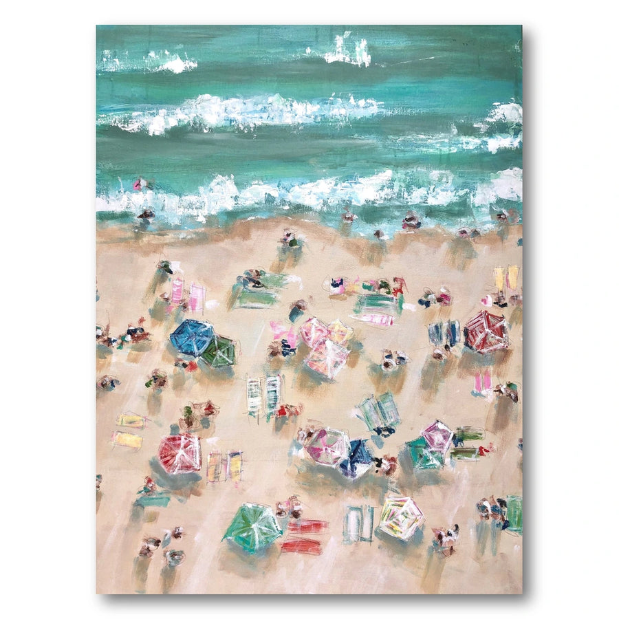 Vibrant Beach Umbrellas Art Print