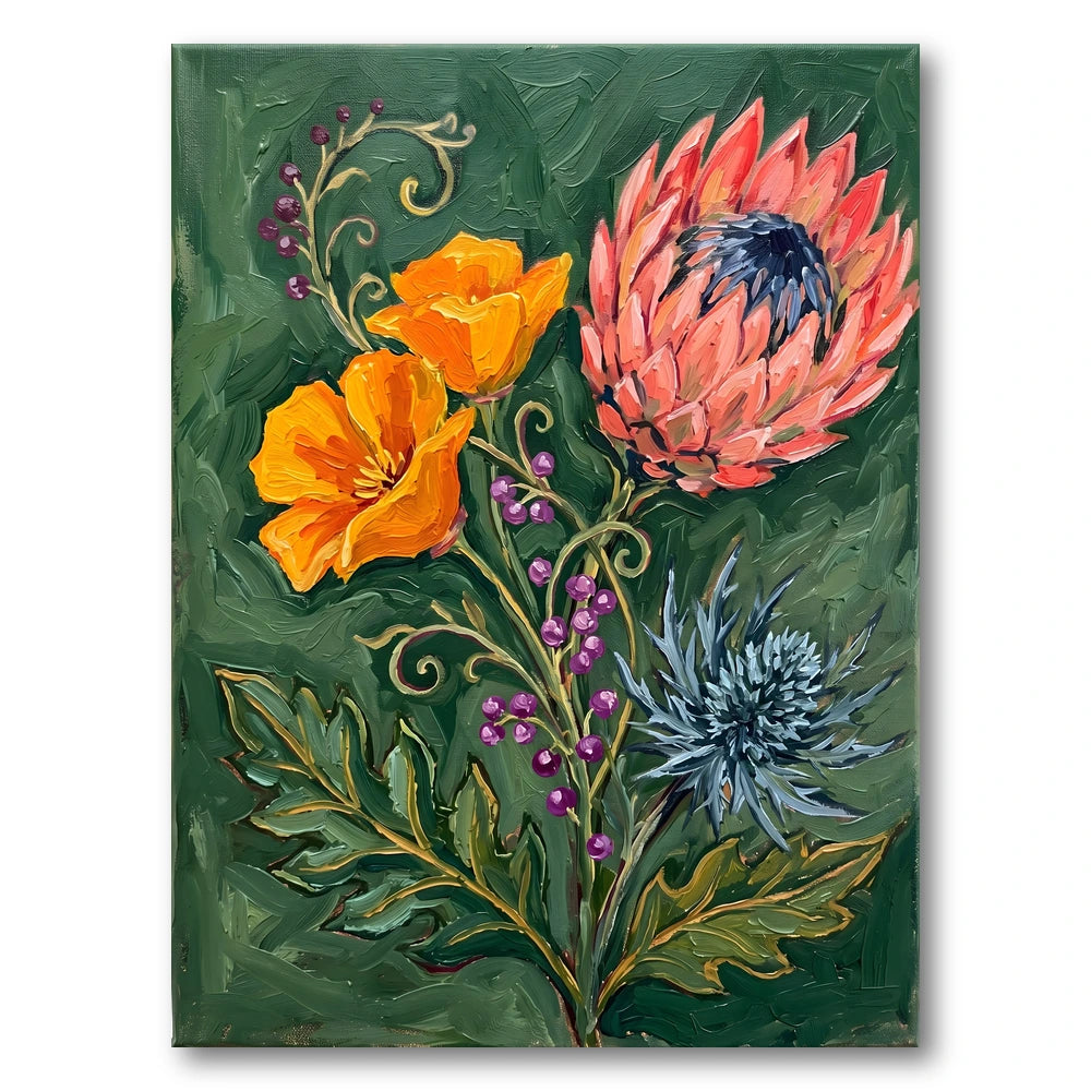Vibrant Botanical Bouquet Art Print