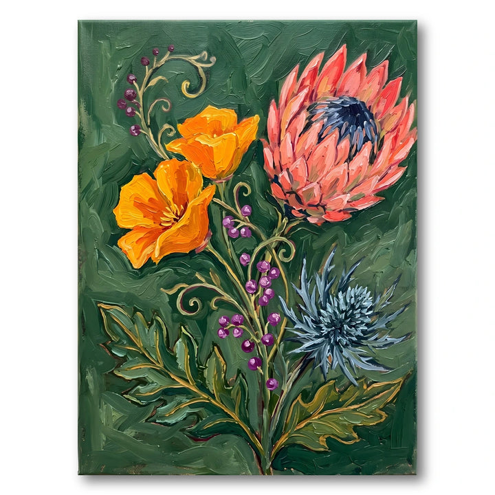 Vibrant Botanical Bouquet Art Print