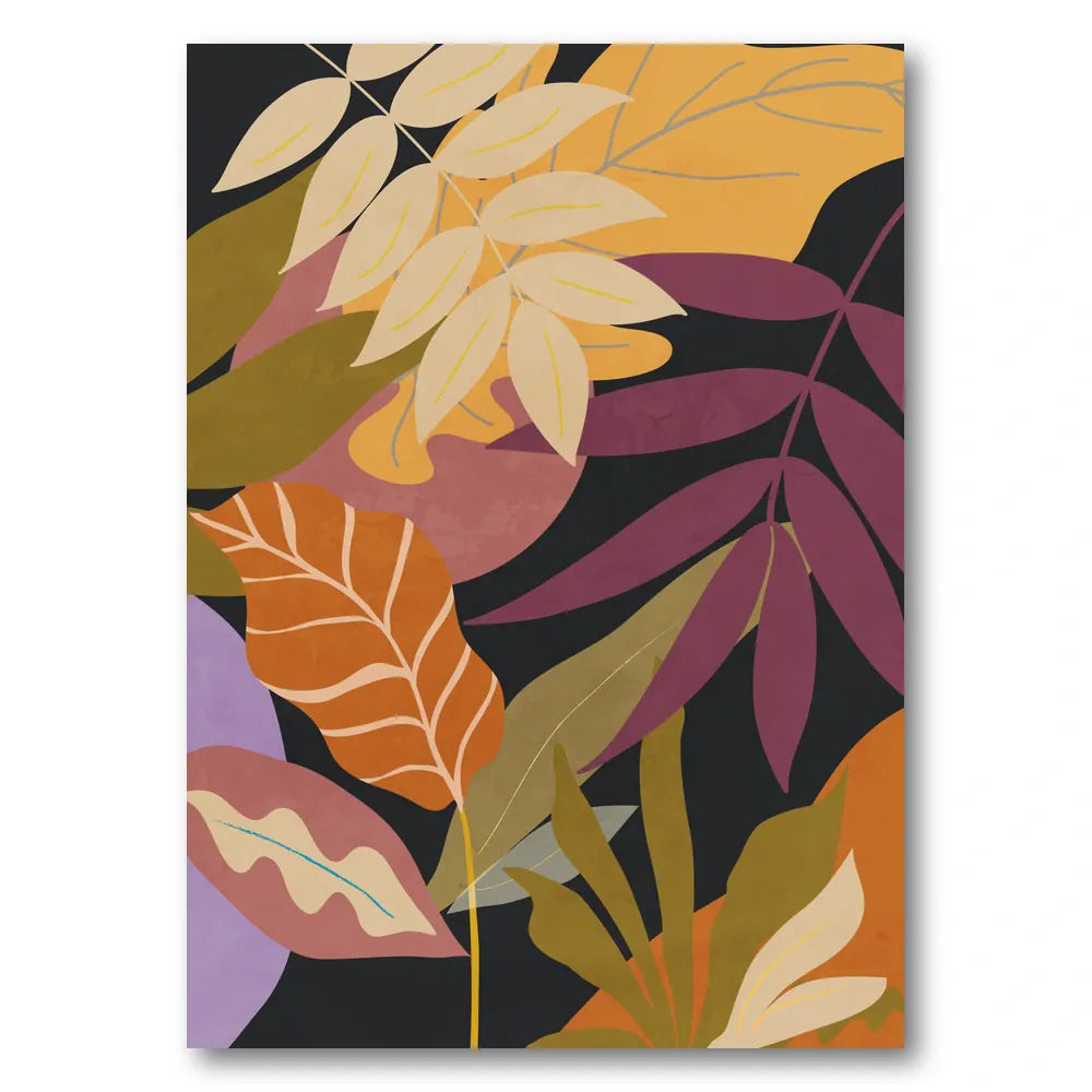Vibrant Botanical Leaves Art Print