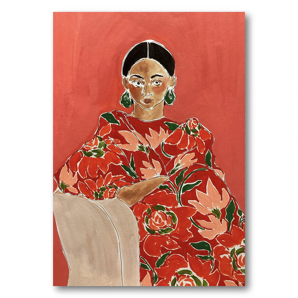 Vibrant Fashion Portrait Art Print
