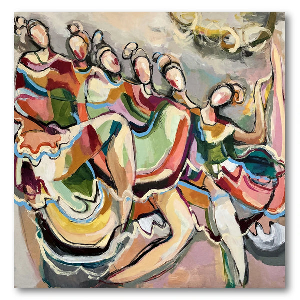 Vibrant Group Dance Art Print