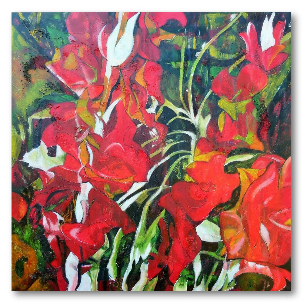 Vibrant Red Flowers Art Print
