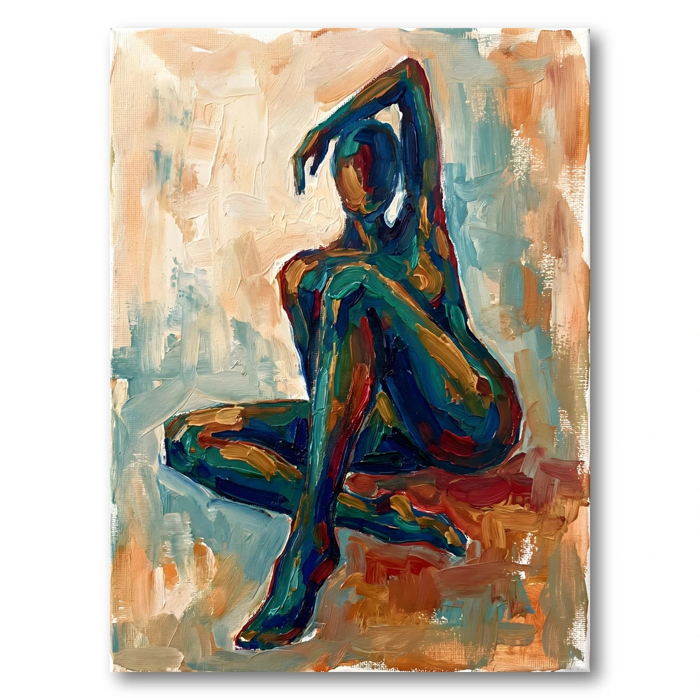 Vibrant Seated Form Art Print