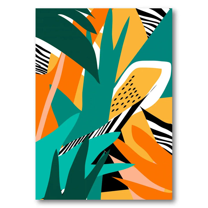 Vibrant Tropical Abstract Art Print