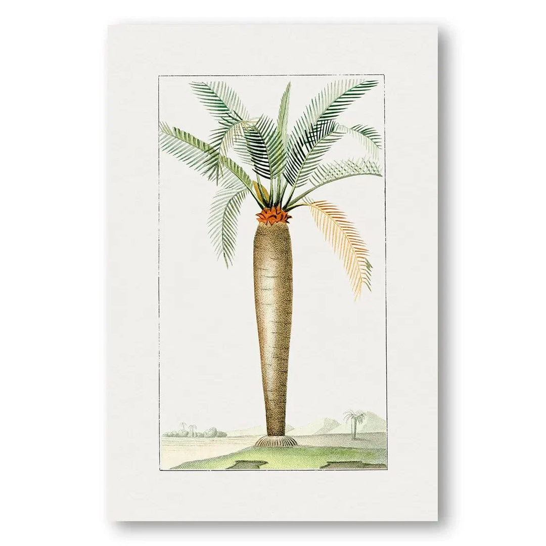 Date palm landscape vintage print, one of the pair