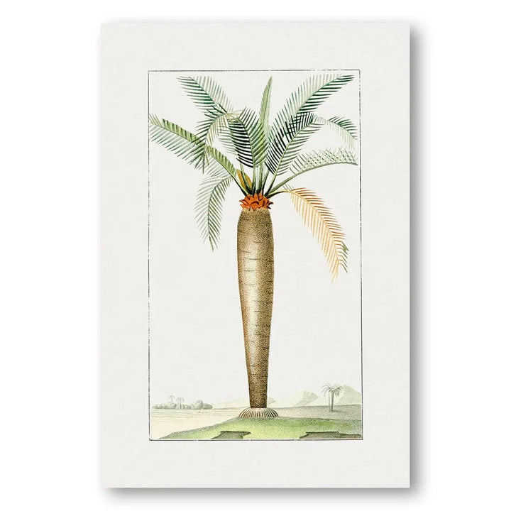 Date palm landscape vintage print, one of the pair