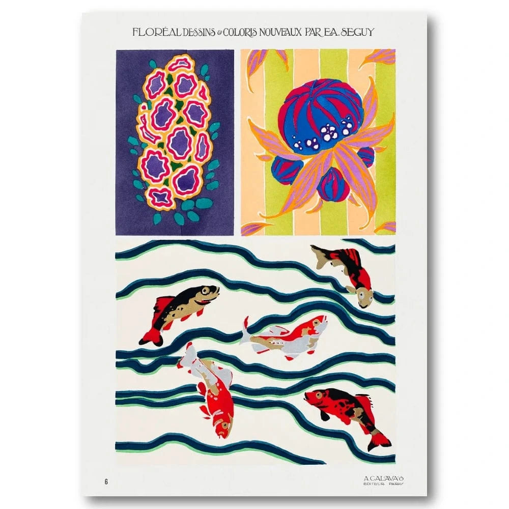 Floreal Plate No. 6 by Seguy Art Print