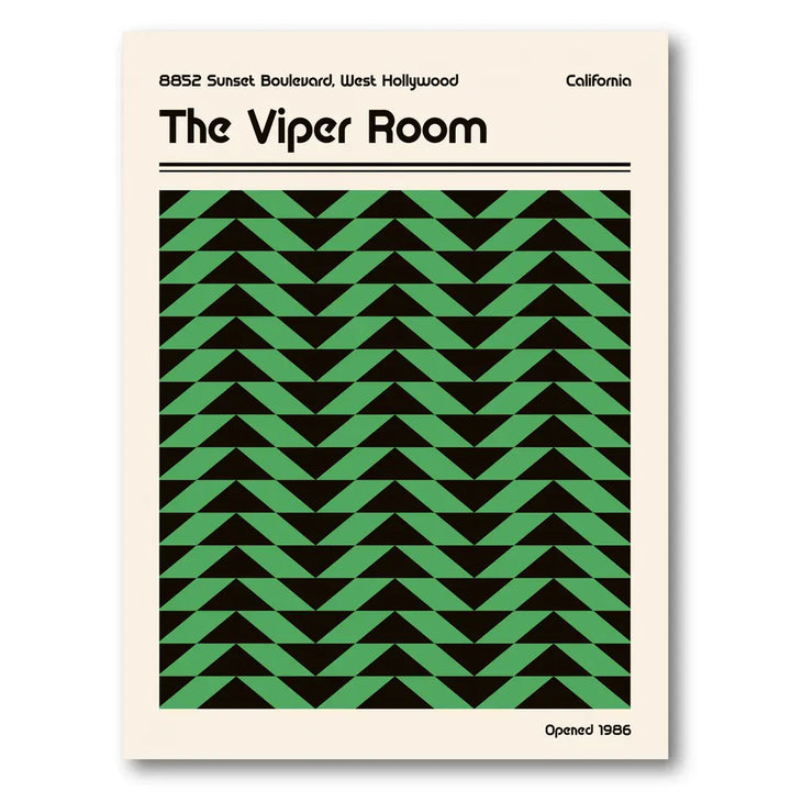 Viper Room Chevron Pattern Art Print