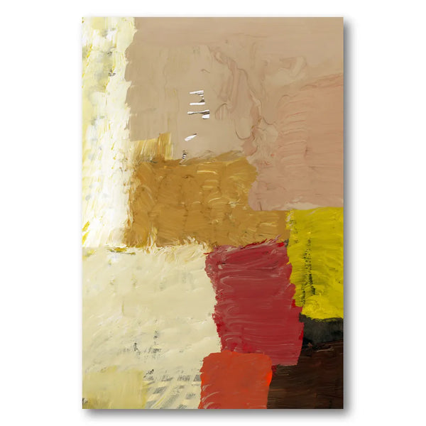 Warm Abstract Blocks Art Print 1