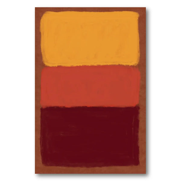 Warm Abstract Color Blocks Art Print