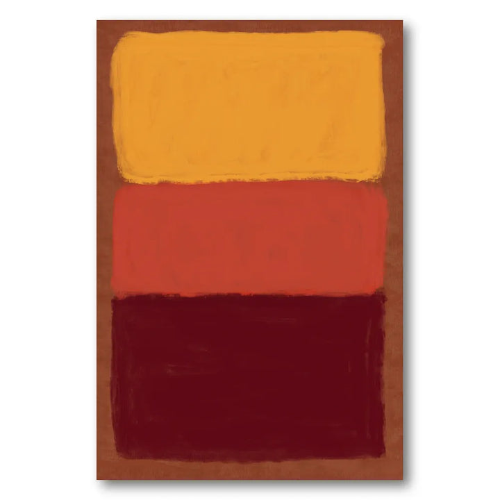Warm Abstract Color Blocks Art Print