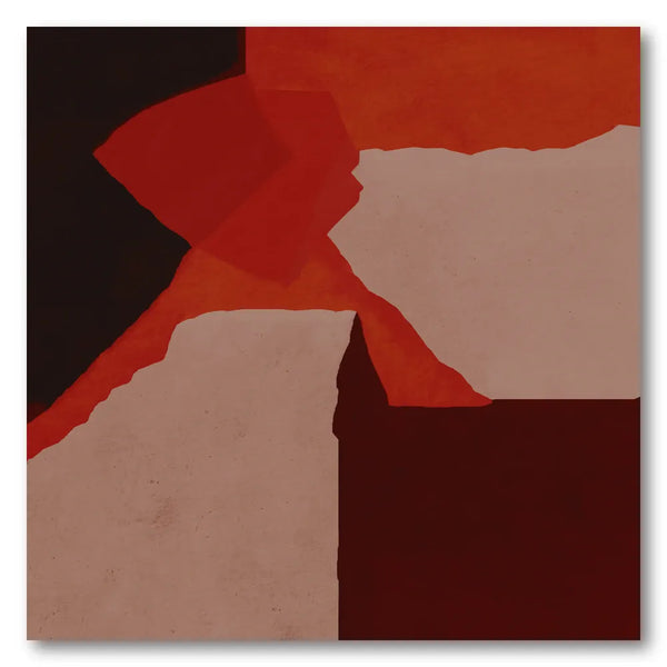 Warm Abstract Geometry Art Print