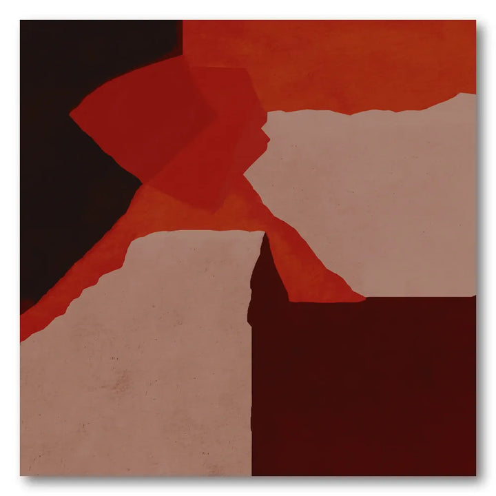 Warm Abstract Geometry Art Print