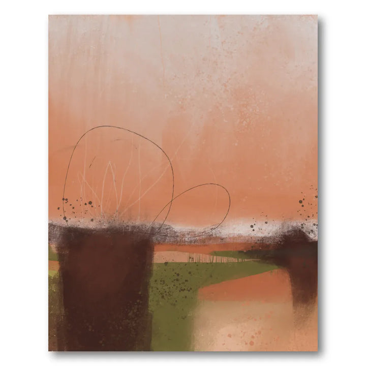 Warm Abstract Horizon Art Print