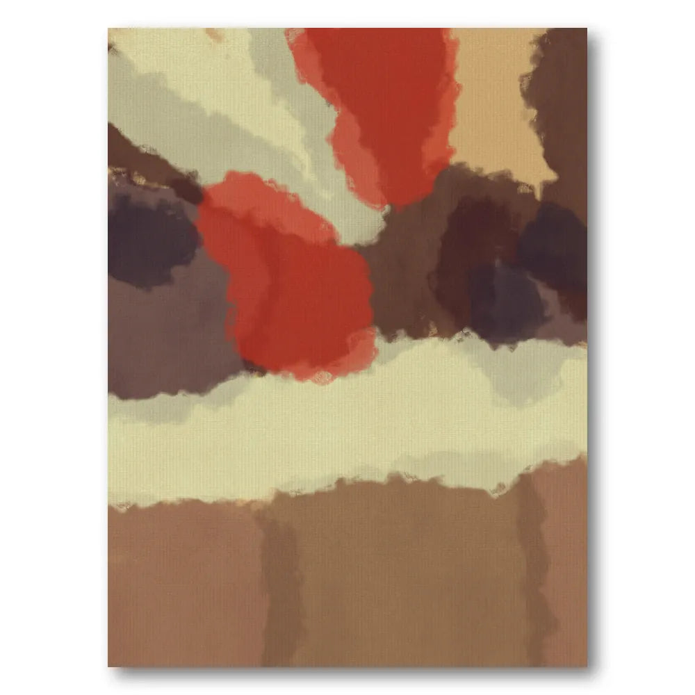 Warm Abstract Strokes Art Print