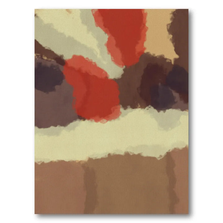 Warm Abstract Strokes Art Print