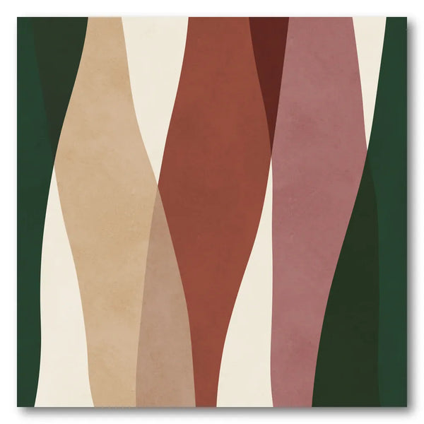 Warm Abstract Waves Art Print