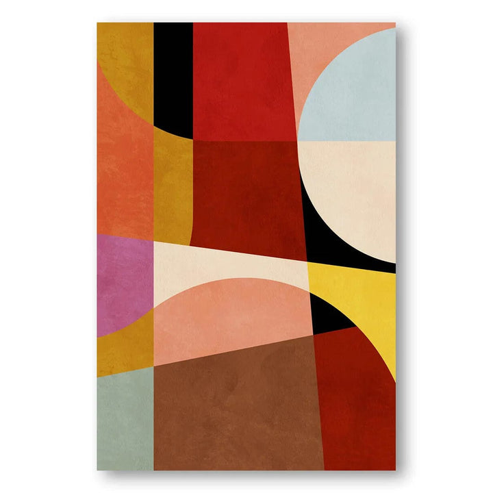 Bauhaus Warm Geometry Art Print
