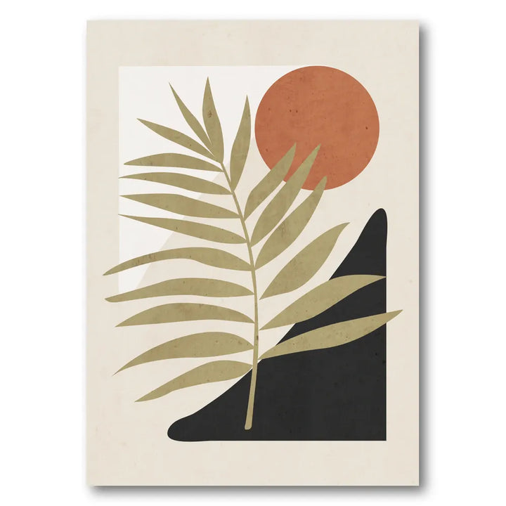 Warm Desert Palm Abstract Art Print