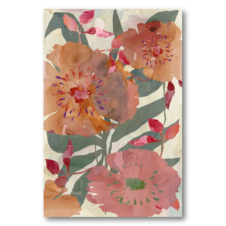 Warm Floral Blooms Art Print