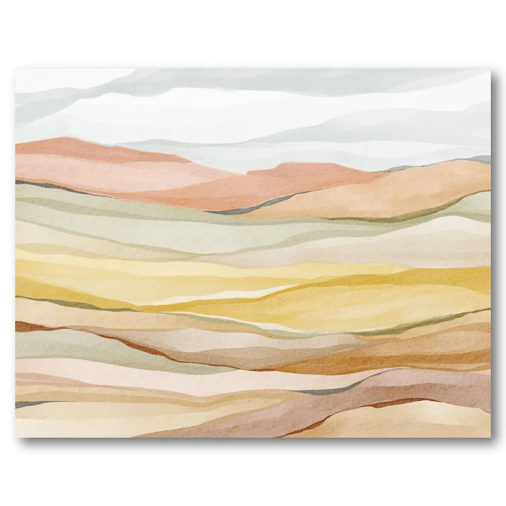 Warm Horizon Layers Art Print