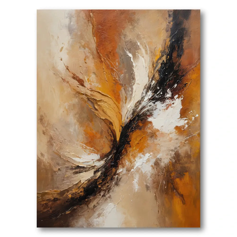 Warm Textured Swirl Art Print
