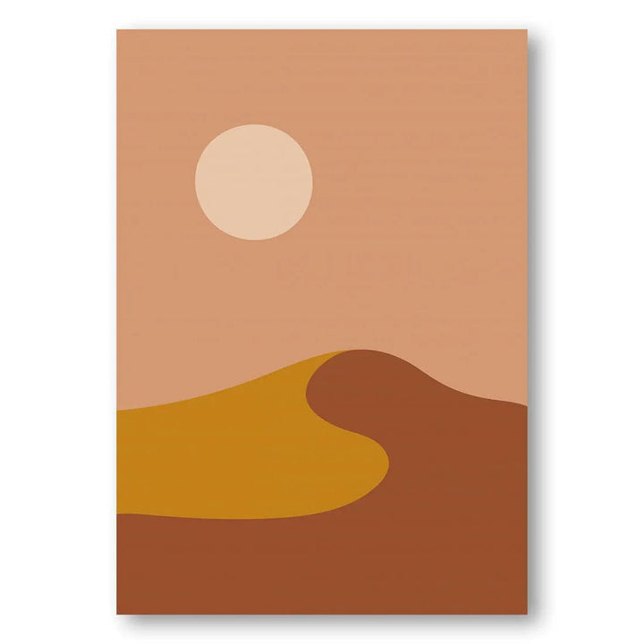 Sunlit Desert Horizon Art Print