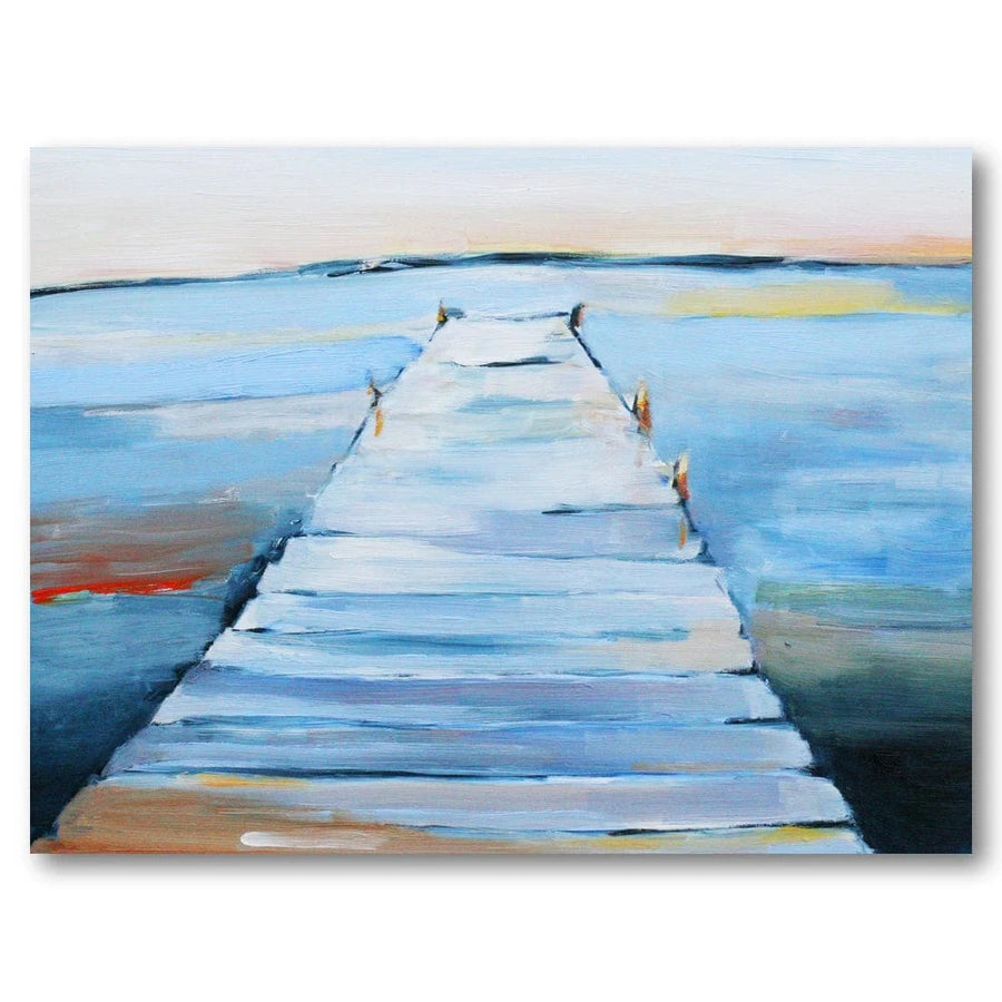 Tranquil Blue Pier Art Print