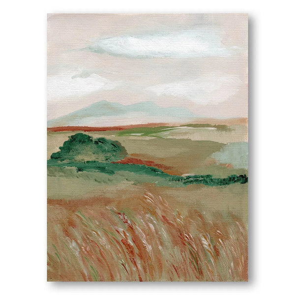 Wheat Meadow 2 Abstract Landscape Art Print