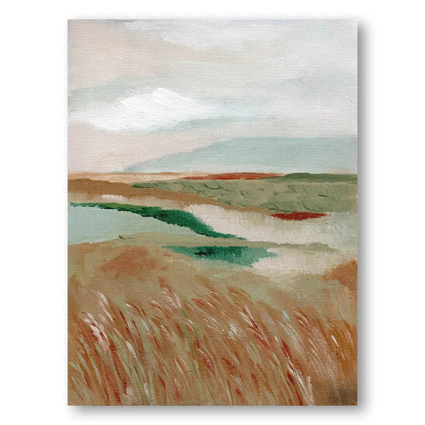 Wheat Meadow 1 Abstract Landscape Art Print