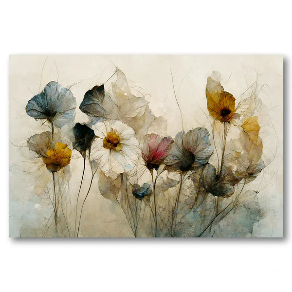 Delicate Watercolor Flowers Art Print