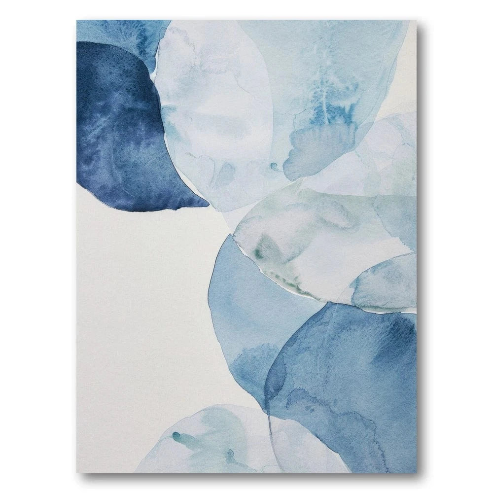 Blue Abstract Art Print – Stone and Gray