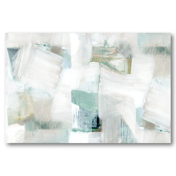 Serene Blue Hues Abstract Art Print
