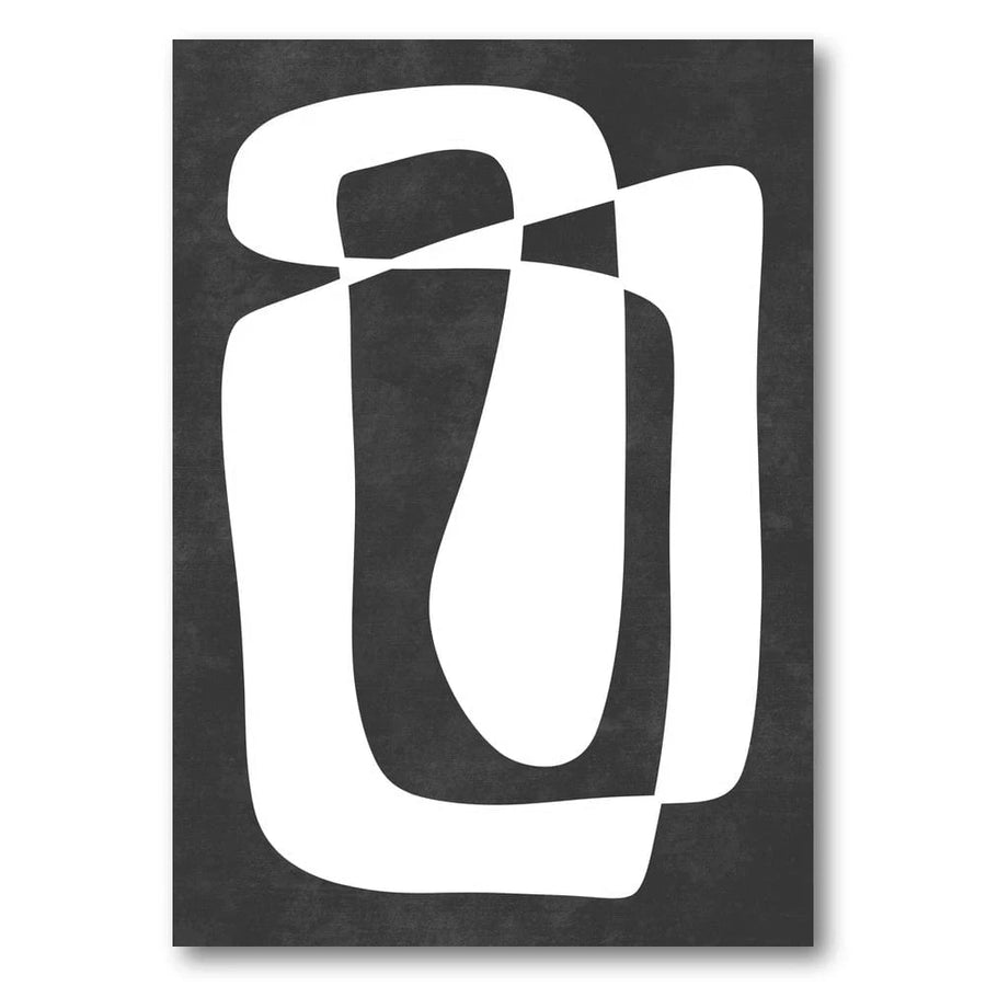 Monochrome Abstract Harmony Art Print