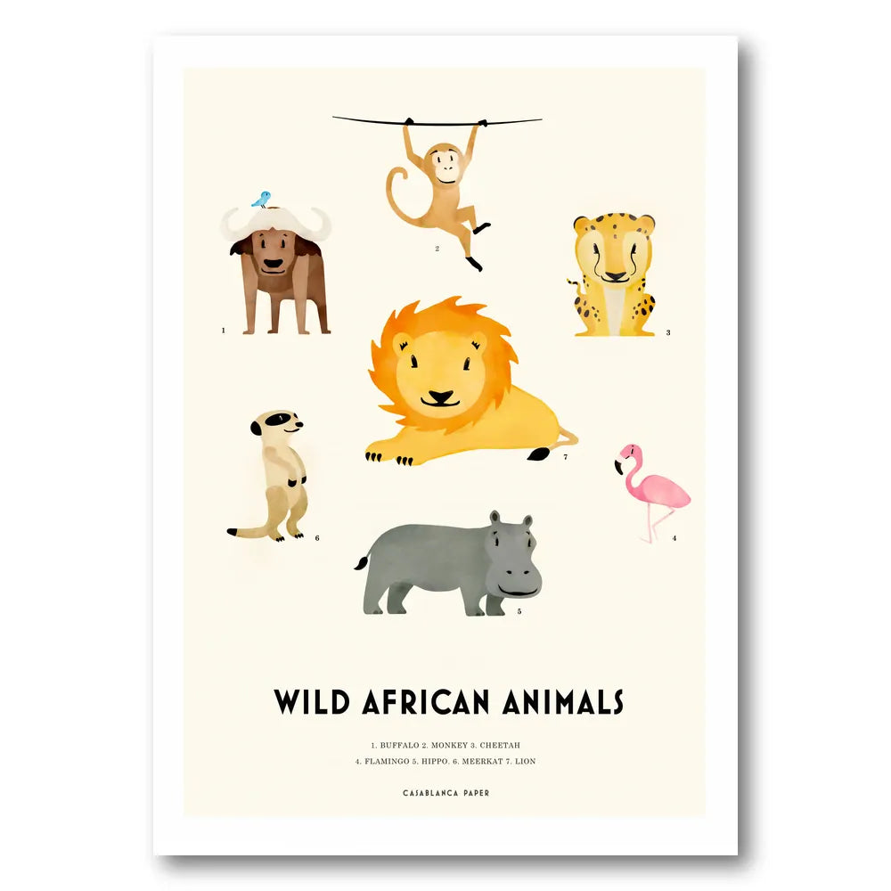 Wild African Friends Art Print