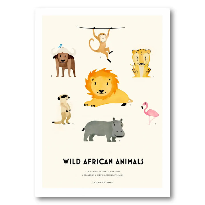 Wild African Friends Art Print