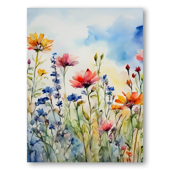 Wildblumen - watercolor painting Art Print By Ohkimiko